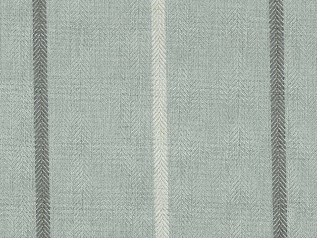 Cool sage-grey chenille with vertical cream and herringbone stripe bands