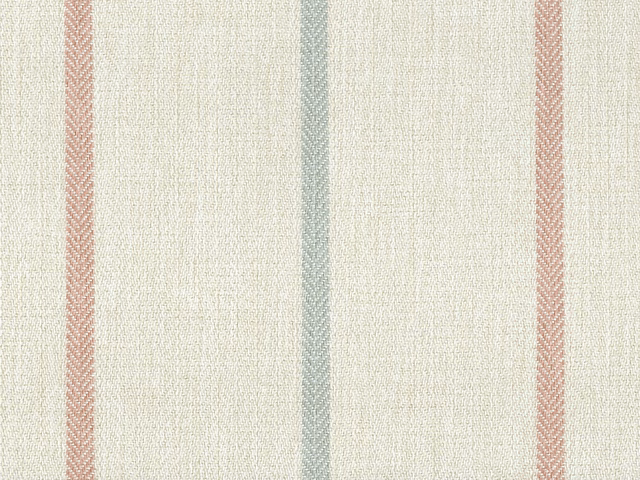 Ivory chenille with dusty blush and pale sage vertical stripes