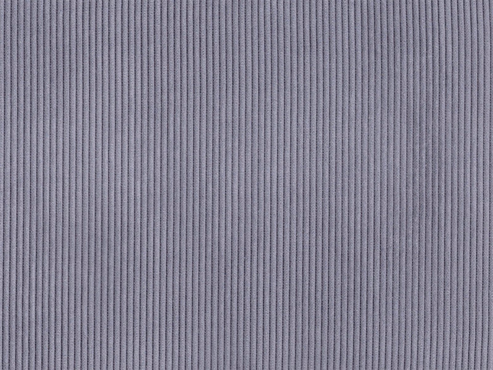 Cool slate-grey rib cord with fine vertical channels and a softly textured surface