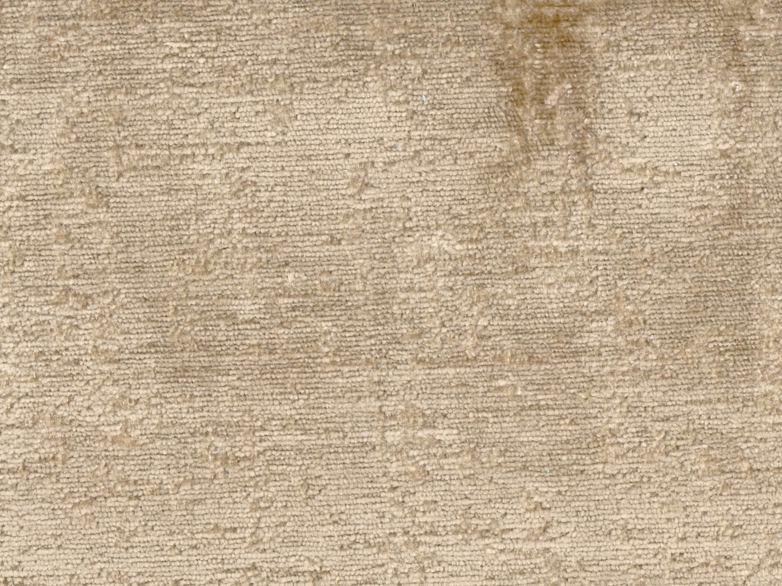 Warm taupe-beige chenille with fine horizontal ridges and softly mottled shading