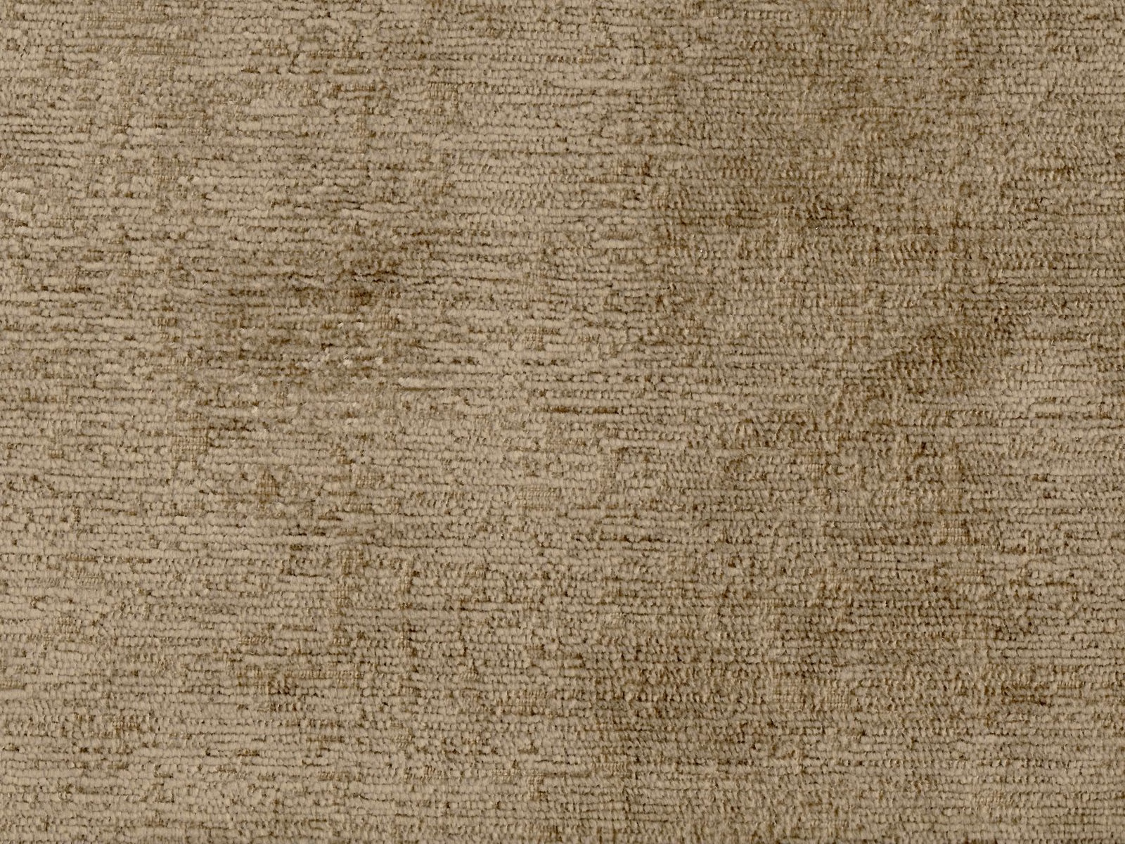 Warm taupe chenille with fine irregular horizontal ridges and mottled shading