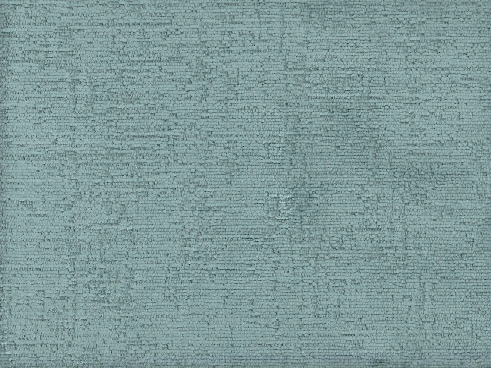 Pale seafoam-teal chenille with broken horizontal texture and softly mottled shading