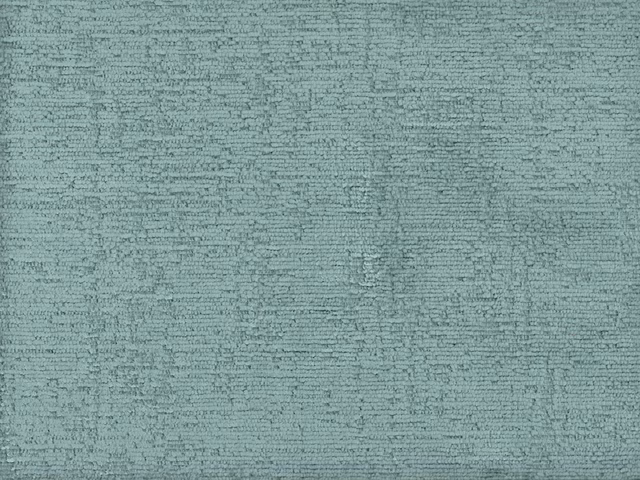 Pale seafoam-teal chenille with broken horizontal texture and softly mottled shading