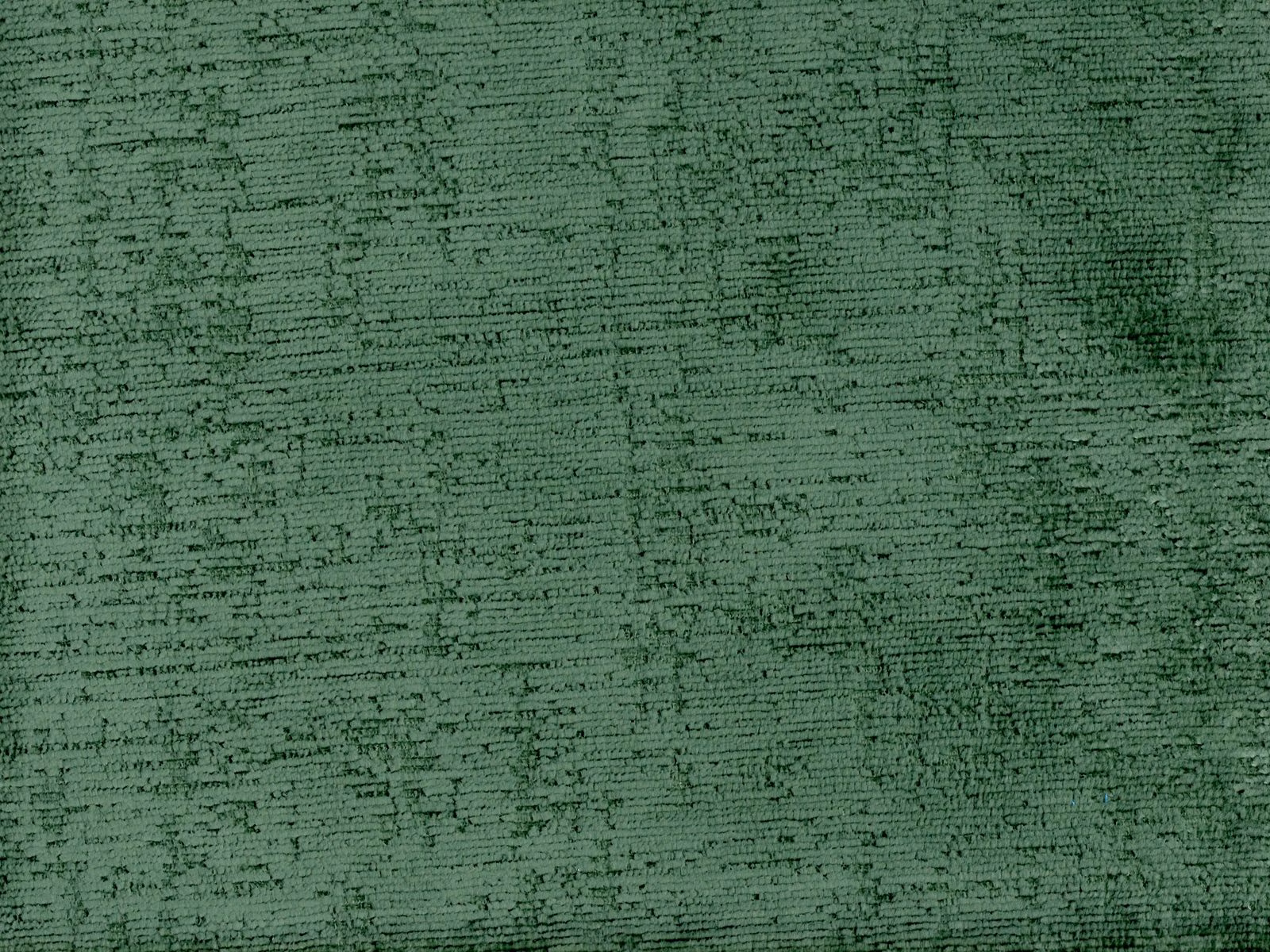 Muted moss-green chenille showing irregular horizontal slub texture and subtle tonal variation