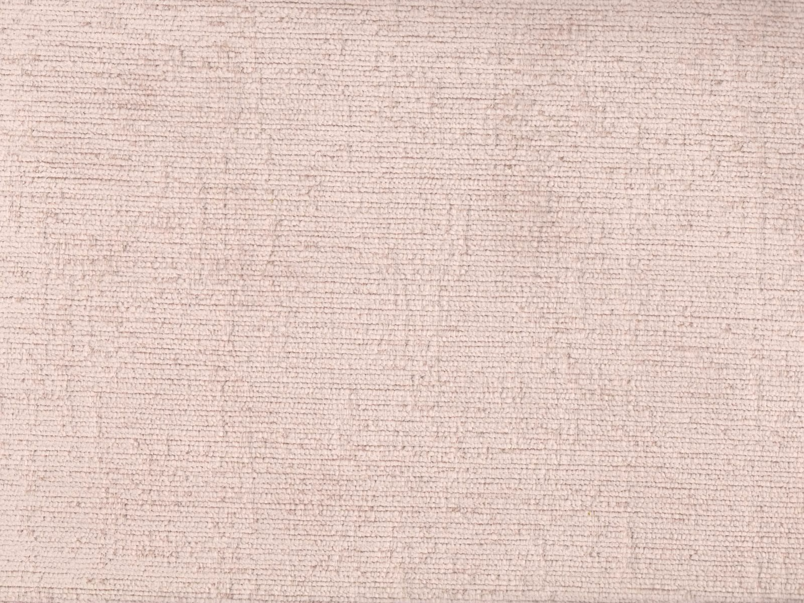 Pale blush pink chenille with fine horizontal ridges and softly mottled texture