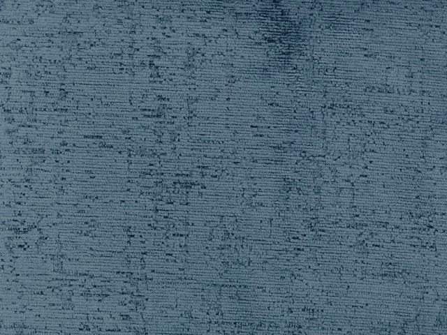 Muted blue-teal chenille with fine irregular horizontal woven texture