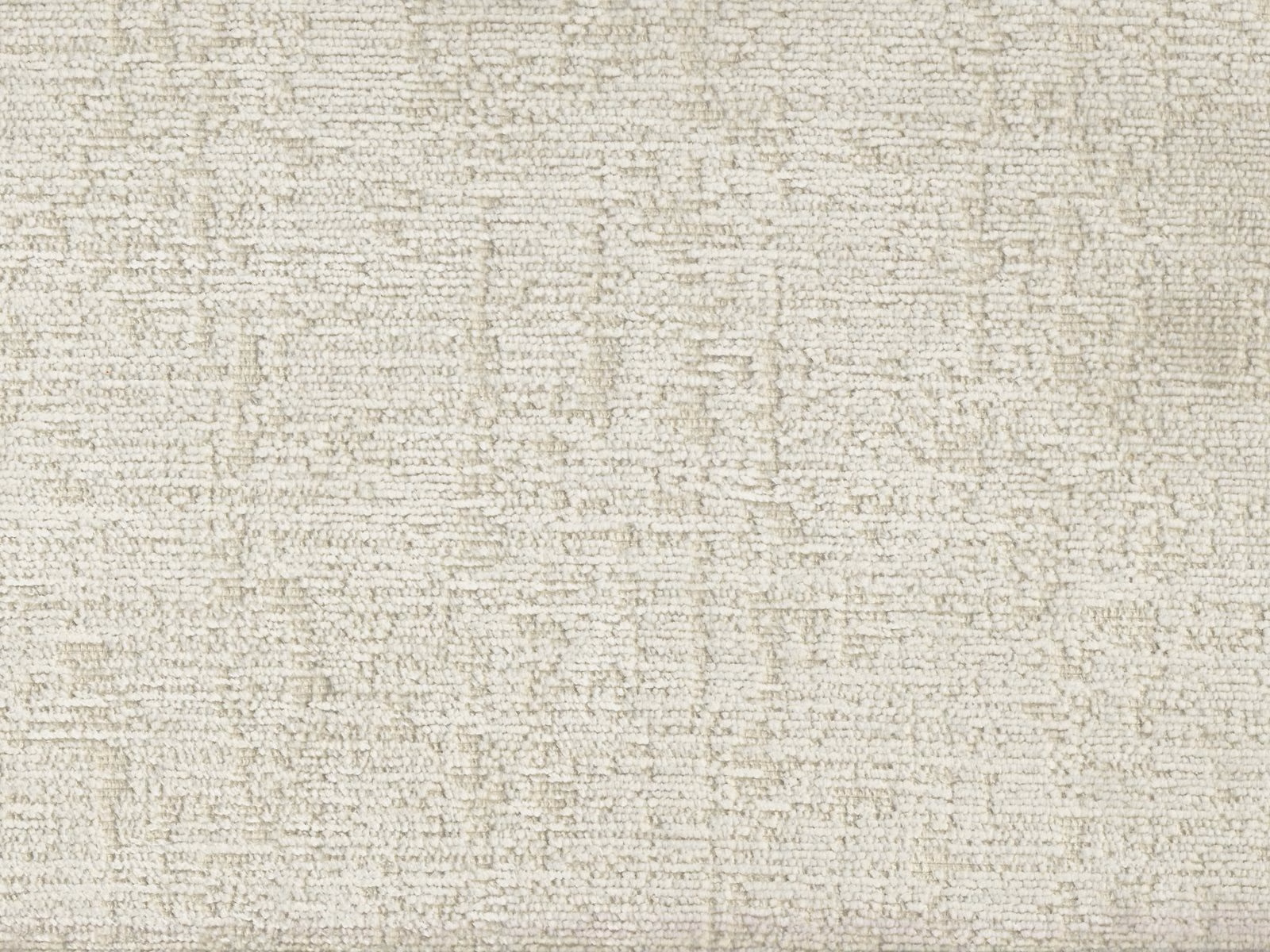 Pale ivory-grey chenille with fine mottled horizontal and vertical woven texture