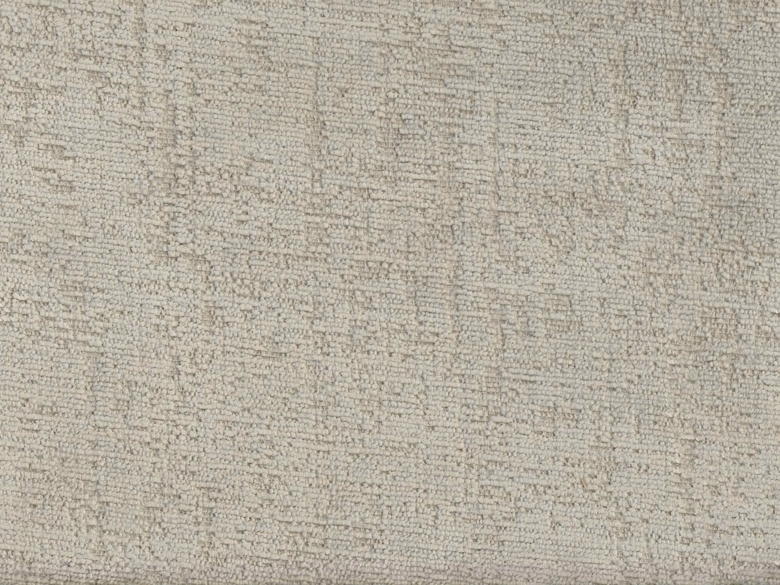 Pale greige chenille with softly mottled horizontal texture and subtle woven variation