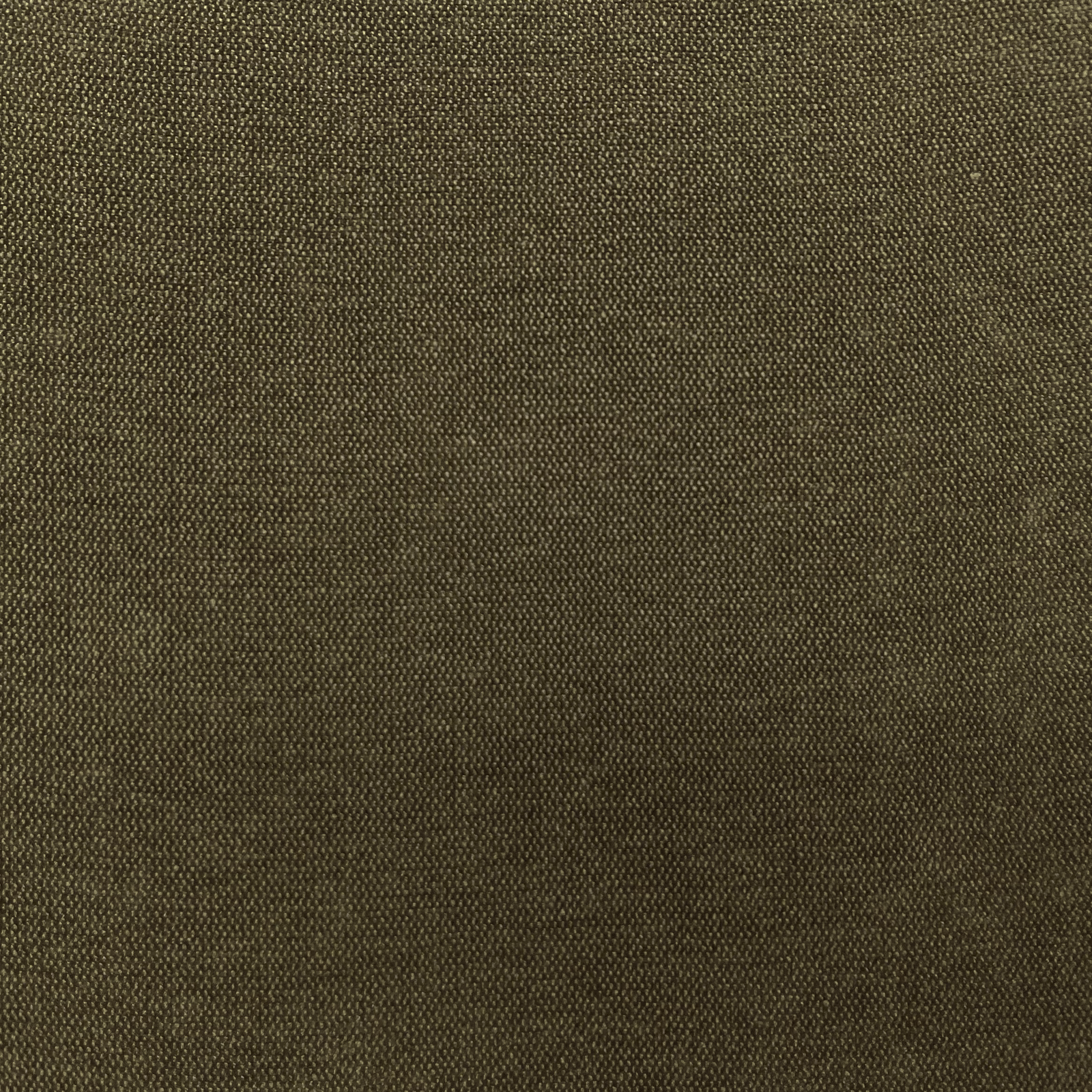 Deep olive-brown chenille upholstery swatch showing a close, softly flecked weave