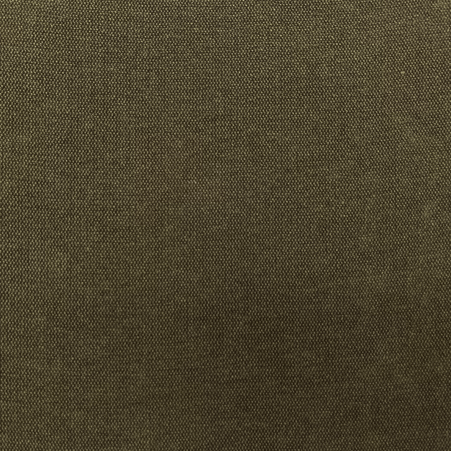 Deep olive-brown chenille upholstery swatch showing a close, softly flecked weave