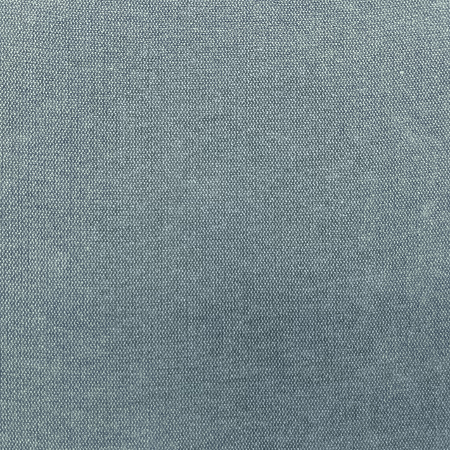 Muted blue-teal chenille with a fine mottled weave and soft grey undertone