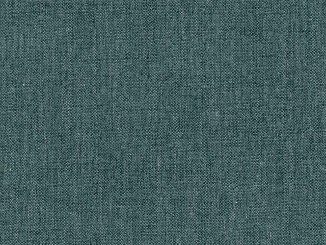 Muted teal-green flat weave with fine, softly slubbed vertical texture