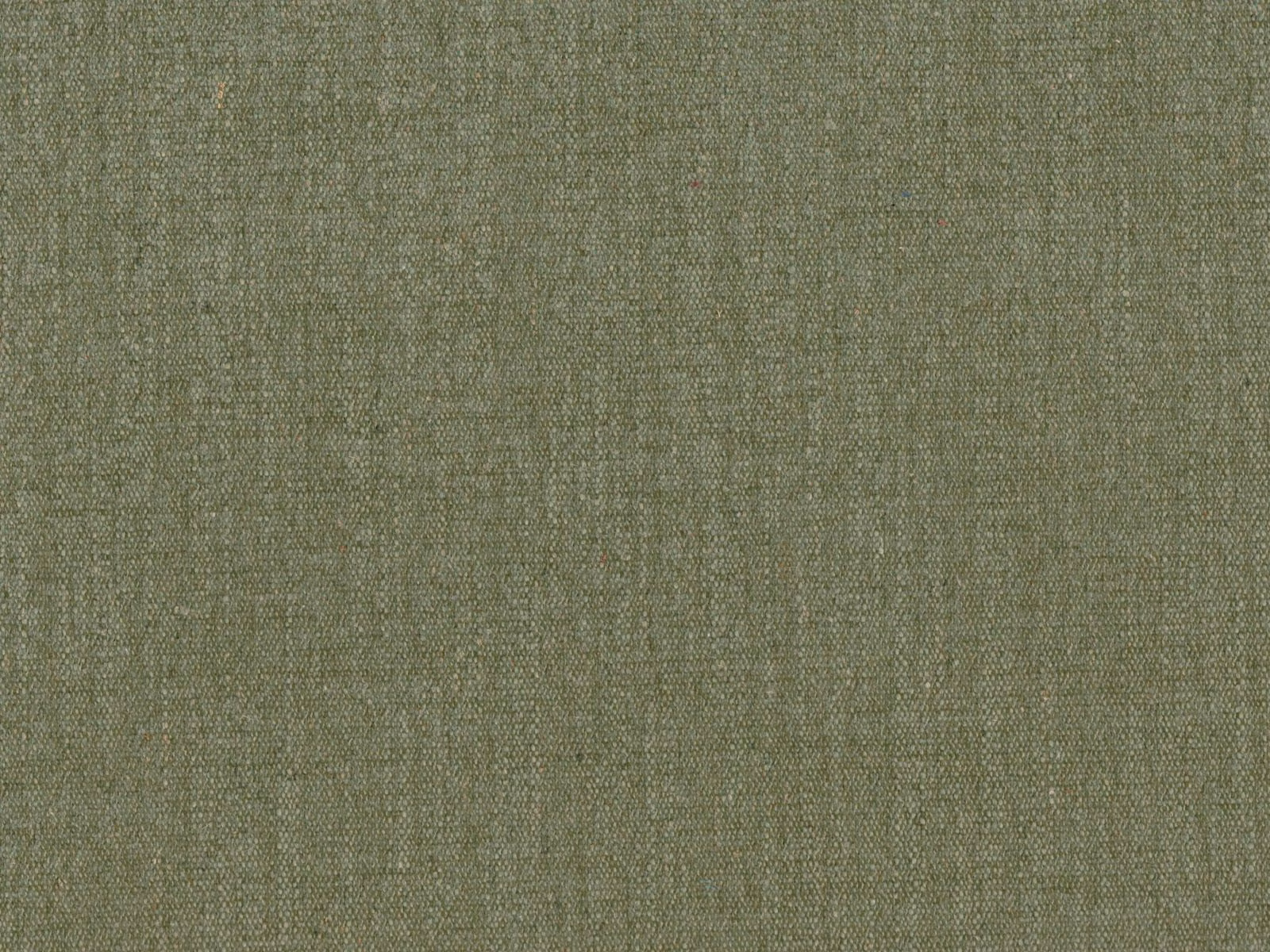 Muted olive-green flat weave showing fine crosshatch texture and subtle tonal variation