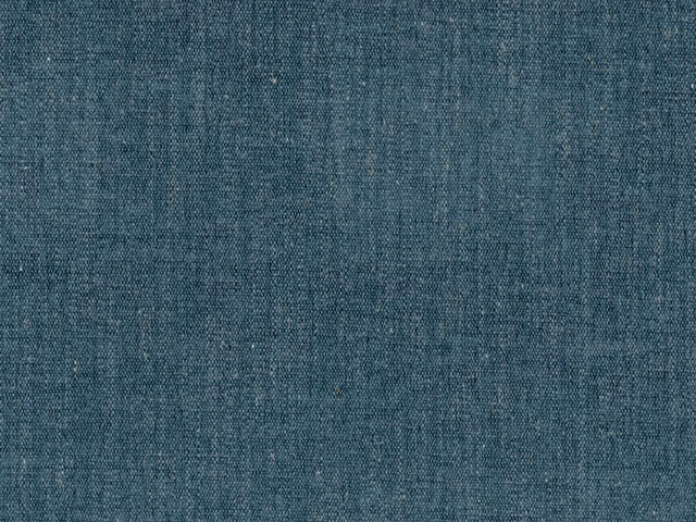 Muted blue-teal flat weave with fine vertical striations and lightly mottled texture
