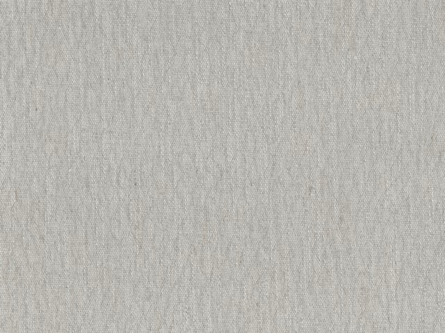 Pale greige flat weave with subtle vertical slubs and softly mottled texture
