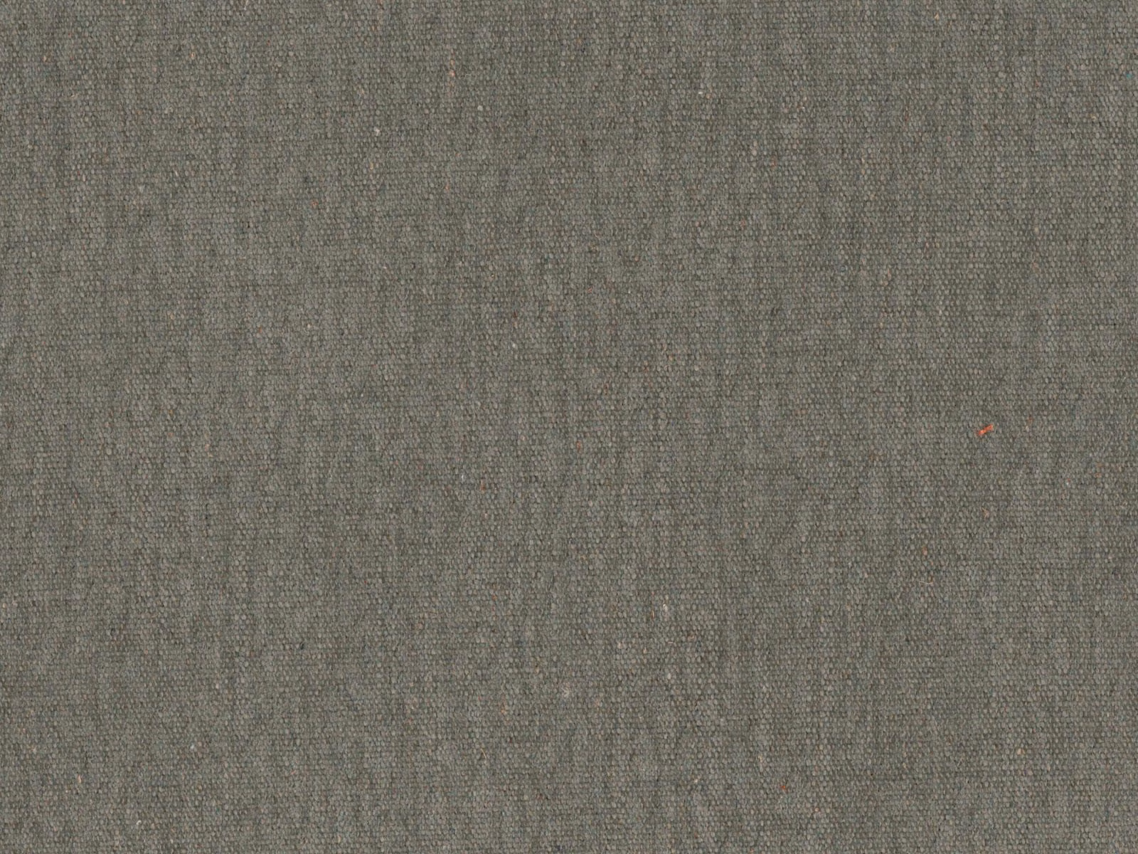 Close-up of muted olive-grey flat weave with fine slubbed tonal texture