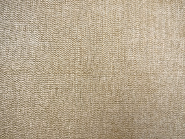 Warm oatmeal chenille with fine cream and tan herringbone texture