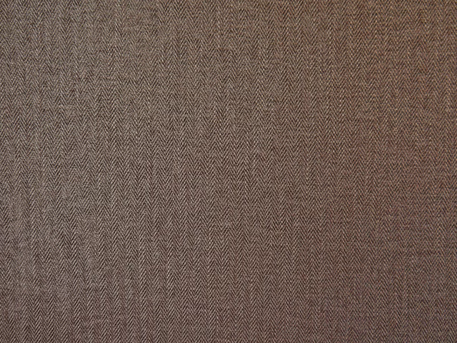 Warm taupe-brown chenille with a fine, tactile herringbone weave