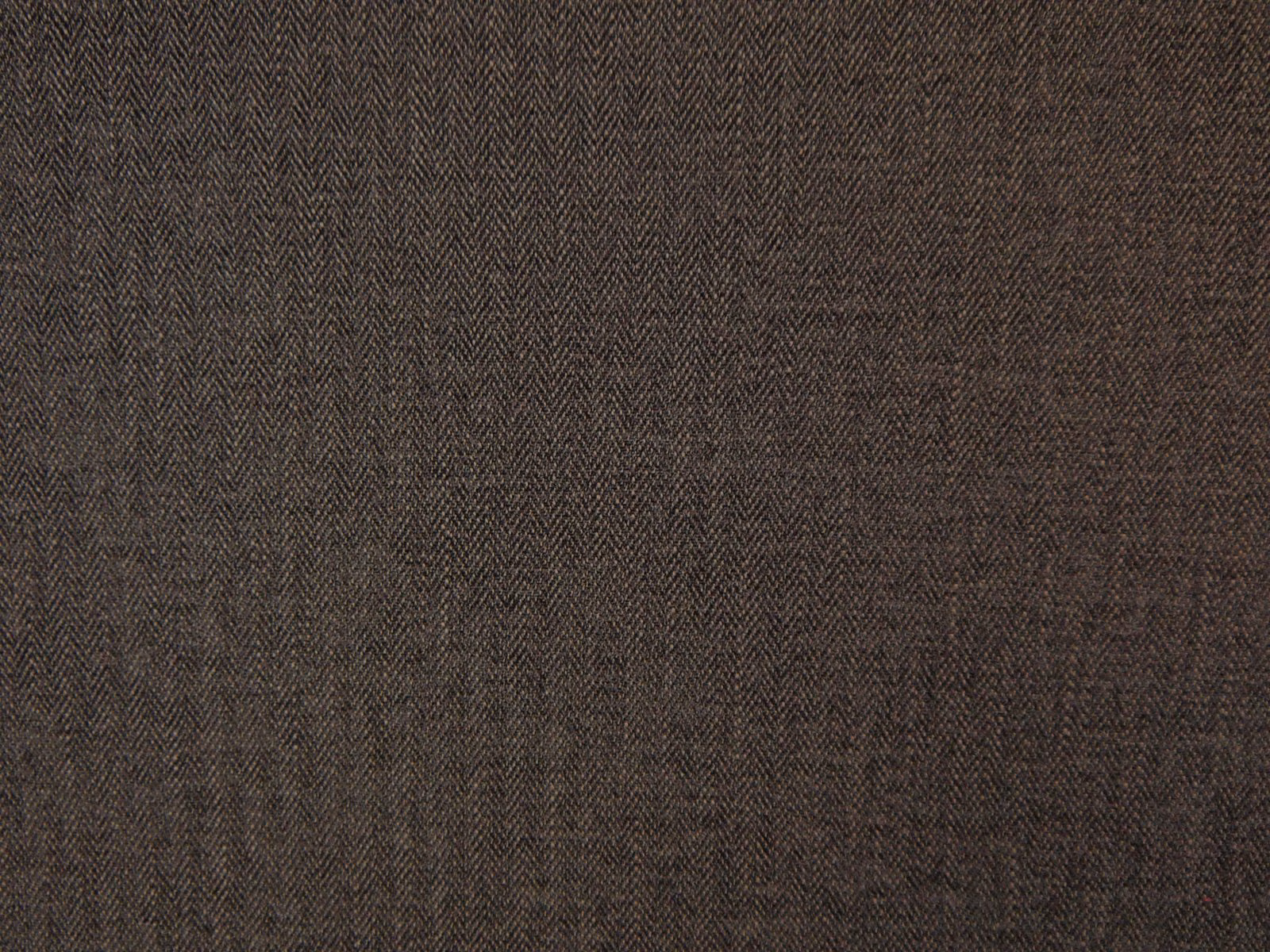 Deep cocoa-brown chenille with fine charcoal herringbone texture
