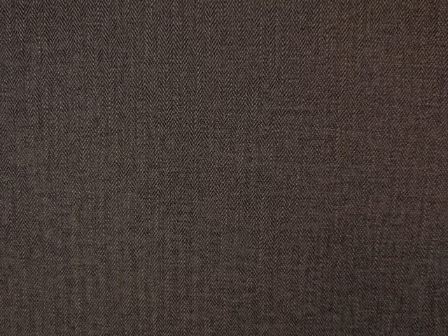 Deep cocoa-brown chenille with fine charcoal herringbone texture