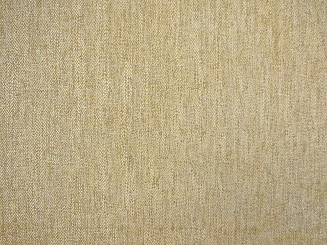 Warm oatmeal beige chenille with fine vertical herringbone weave and softly mottled texture
