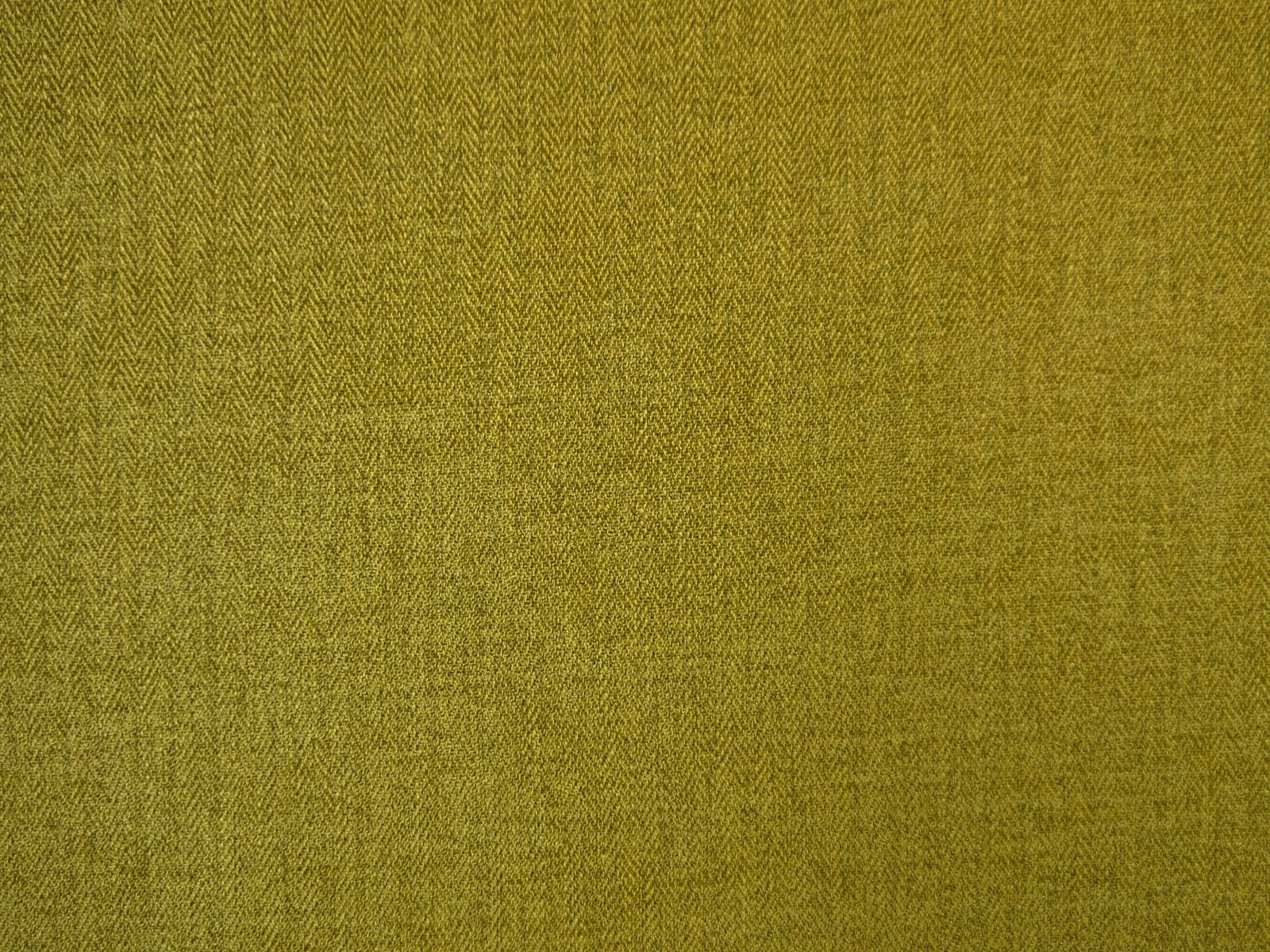 Muted olive chenille showing a fine tonal herringbone weave with mustard-green depth