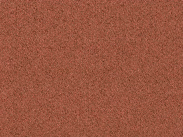 Muted terracotta faux wool fabric with a softly mottled fine weave