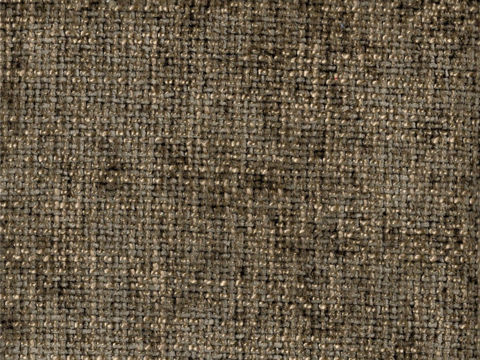 Mottled taupe-brown chenille with a chunky, softly flecked woven texture