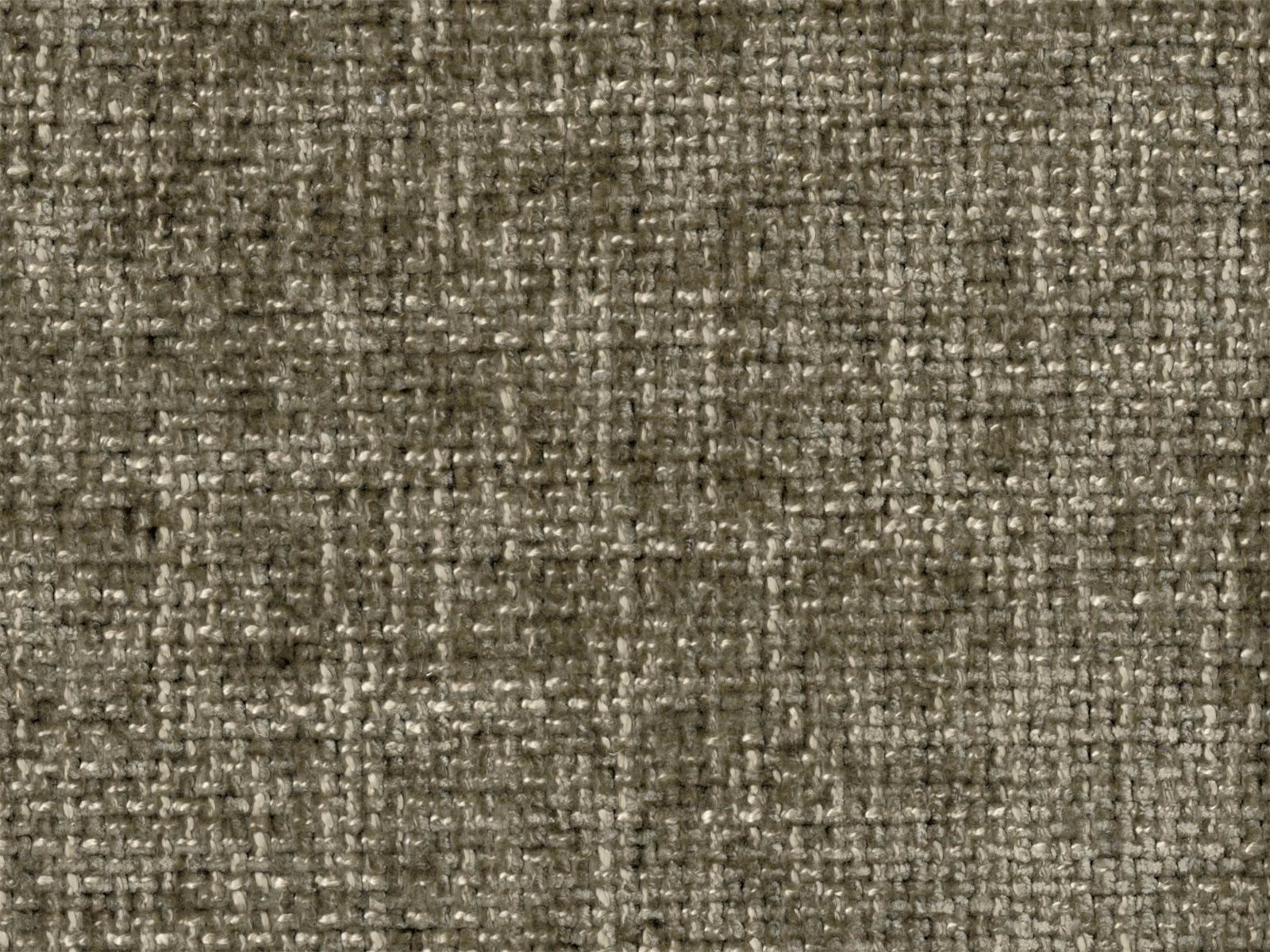 Mottled olive-taupe chenille with a dense irregular woven texture