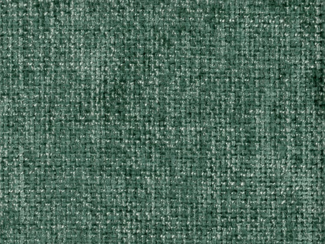 Close-up of muted green chenille with pale flecks and a nubby woven surface