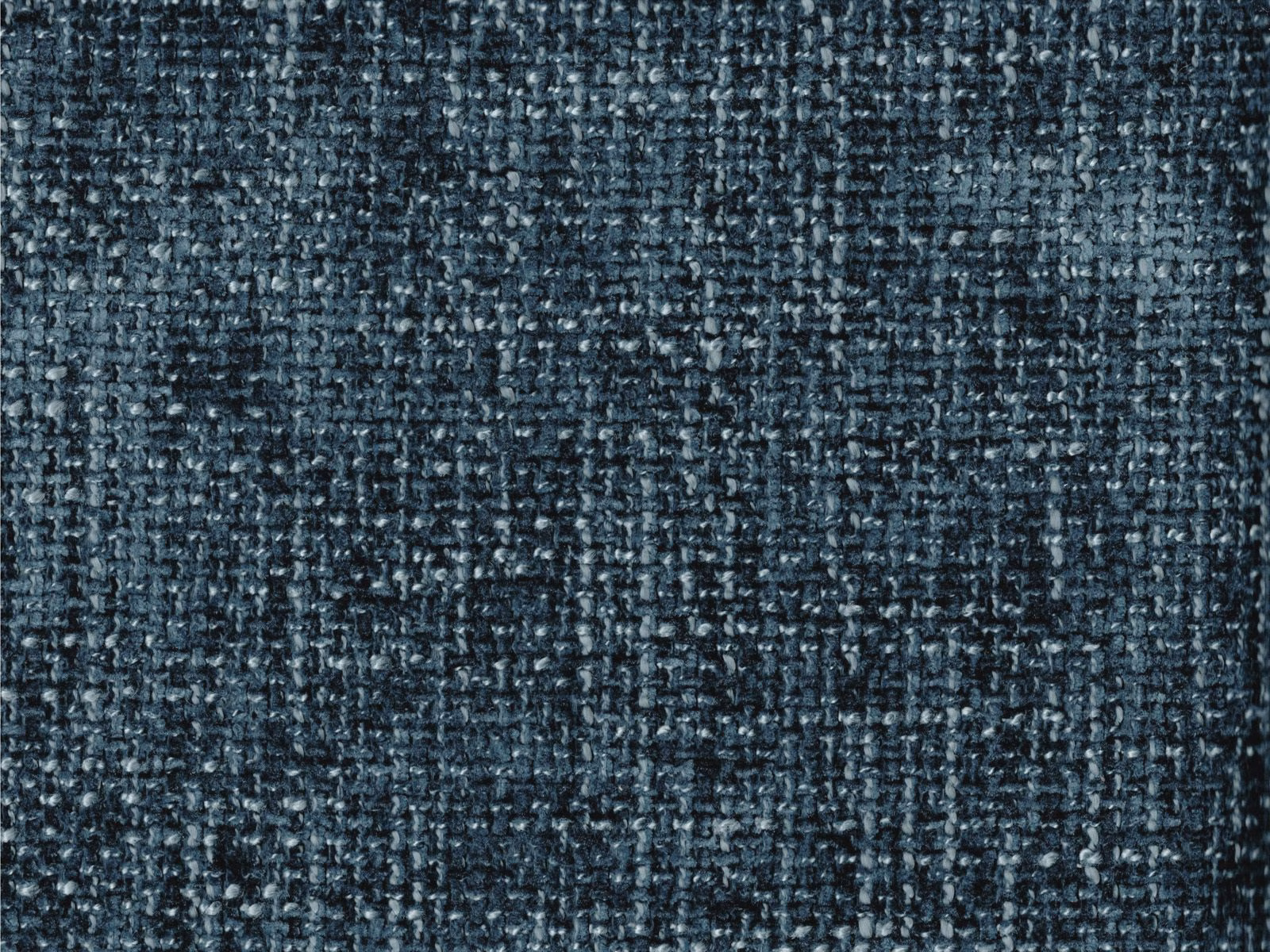 Deep blue-grey chenille with nubby charcoal woven texture and subtle tonal variation