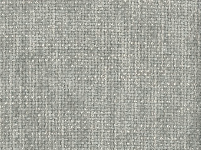 Close view of cool silvery grey chenille with a softly irregular woven texture