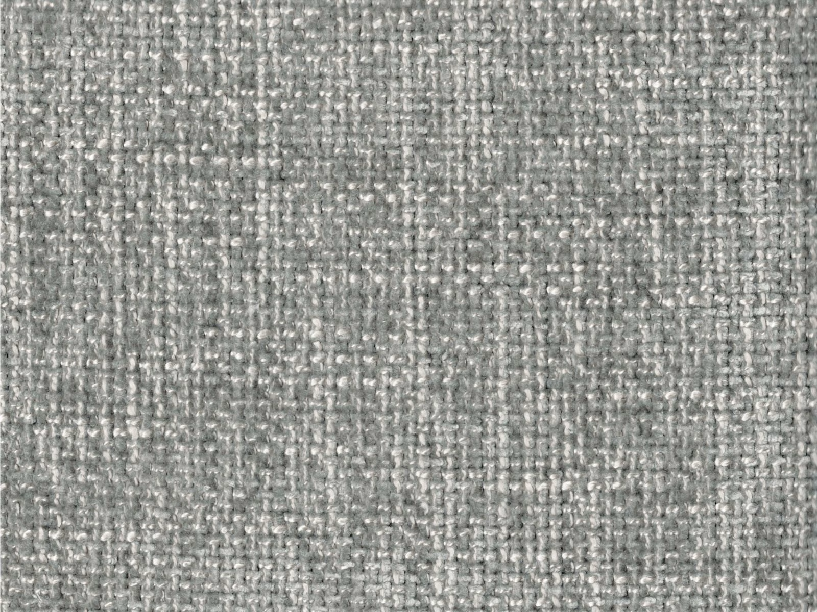 Close-up of cool silver-grey chenille with a fine nubby woven texture