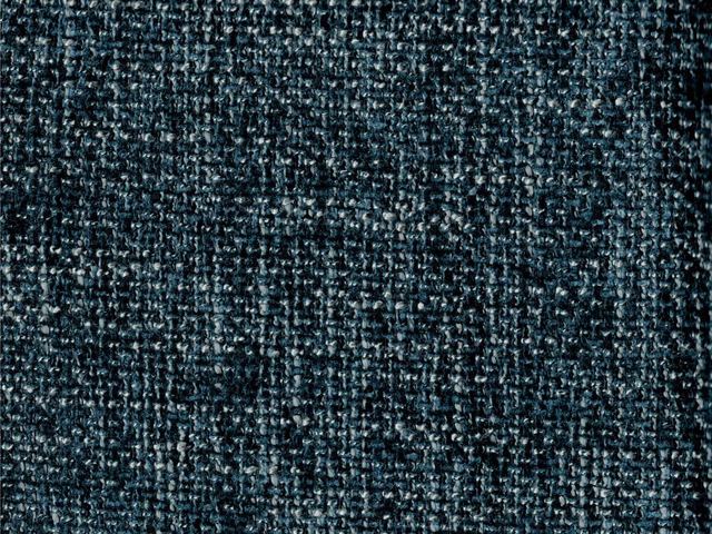 Deep blue-teal chenille with charcoal flecks and a dense nubby weave
