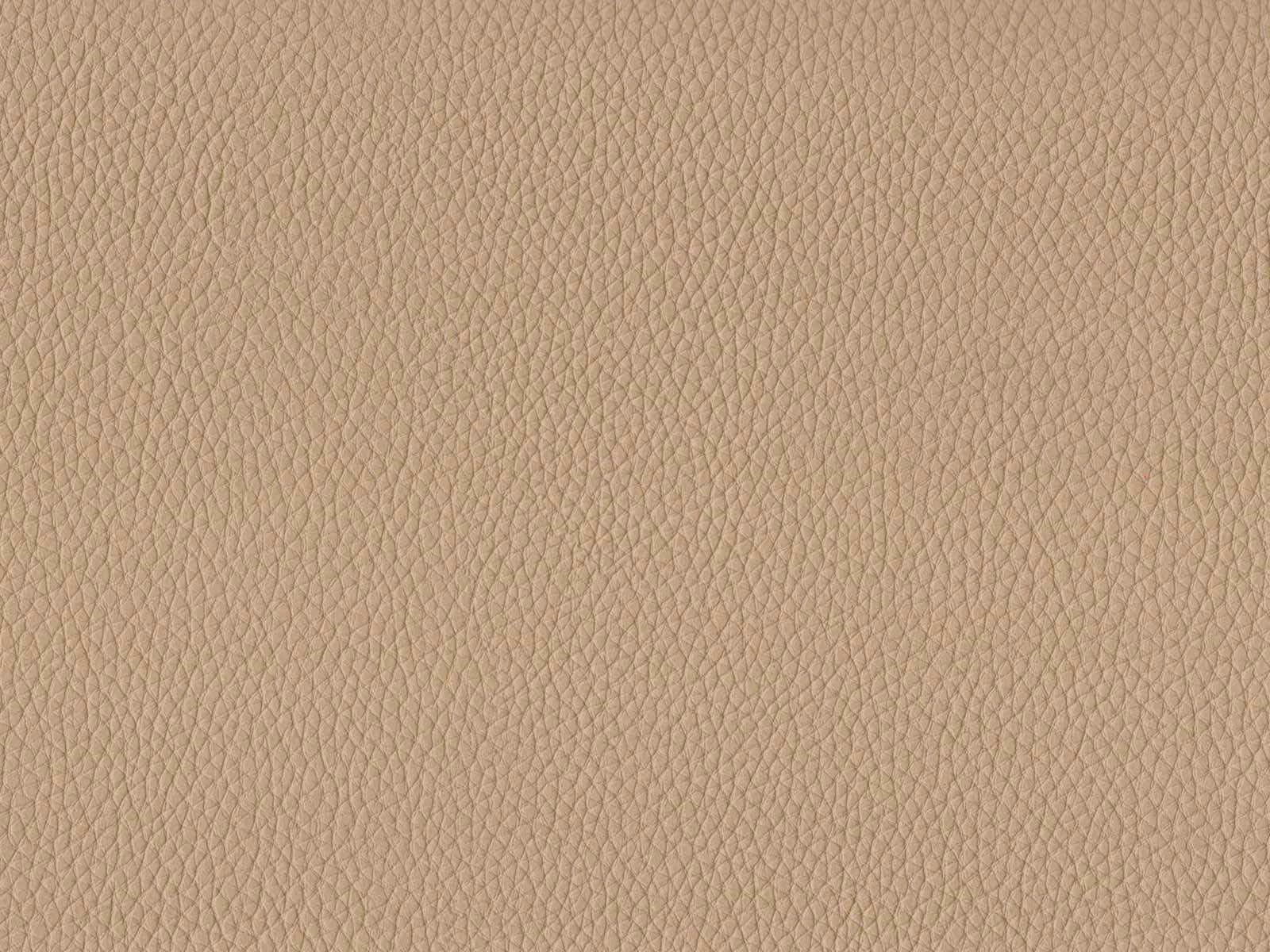 Warm taupe-beige faux leather with fine irregular pebble-grain texture