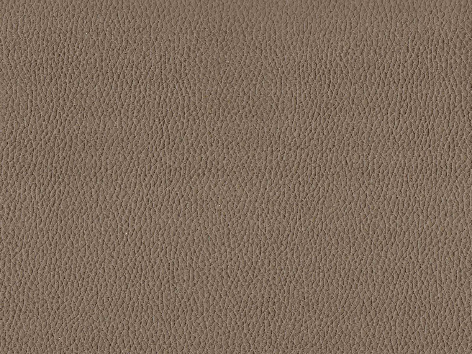 Muted taupe faux leather with a fine, irregular pebbled grain and soft brown-grey depth