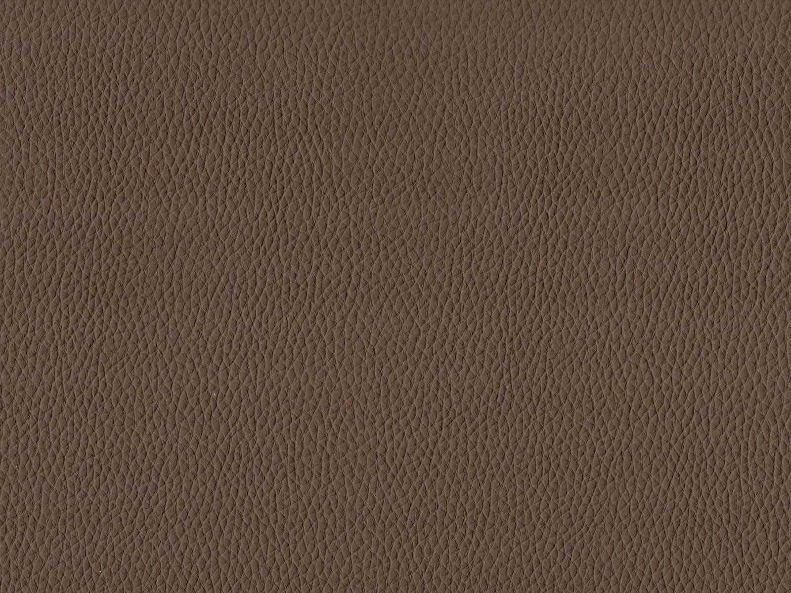 Deep mocha-brown faux leather with a fine, pebbled grain