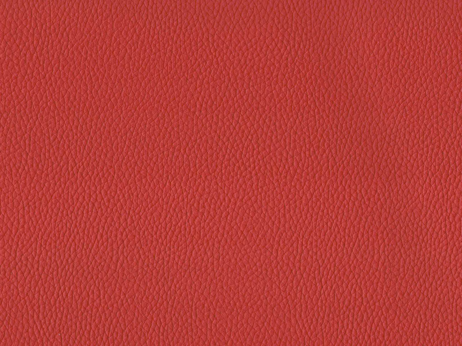 Rich crimson red faux leather with a fine organic pebbled grain