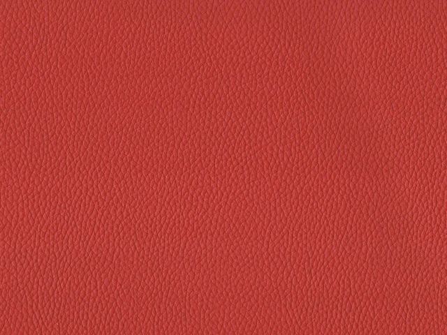 Rich crimson red faux leather with a fine organic pebbled grain