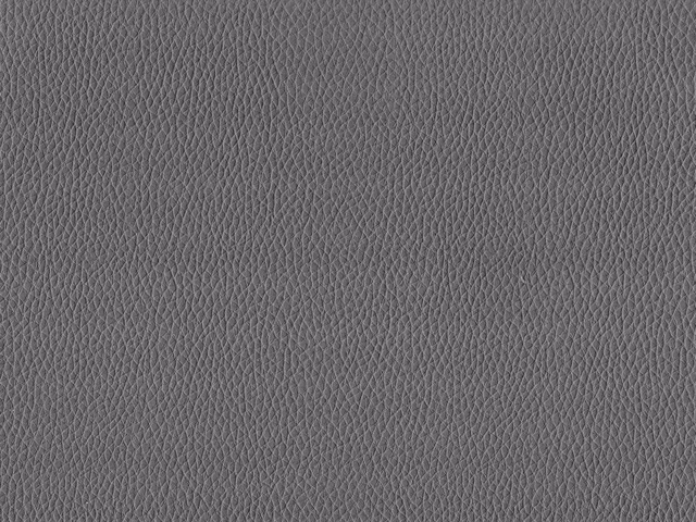 Cool mid-grey faux leather with a fine, evenly pebbled grain