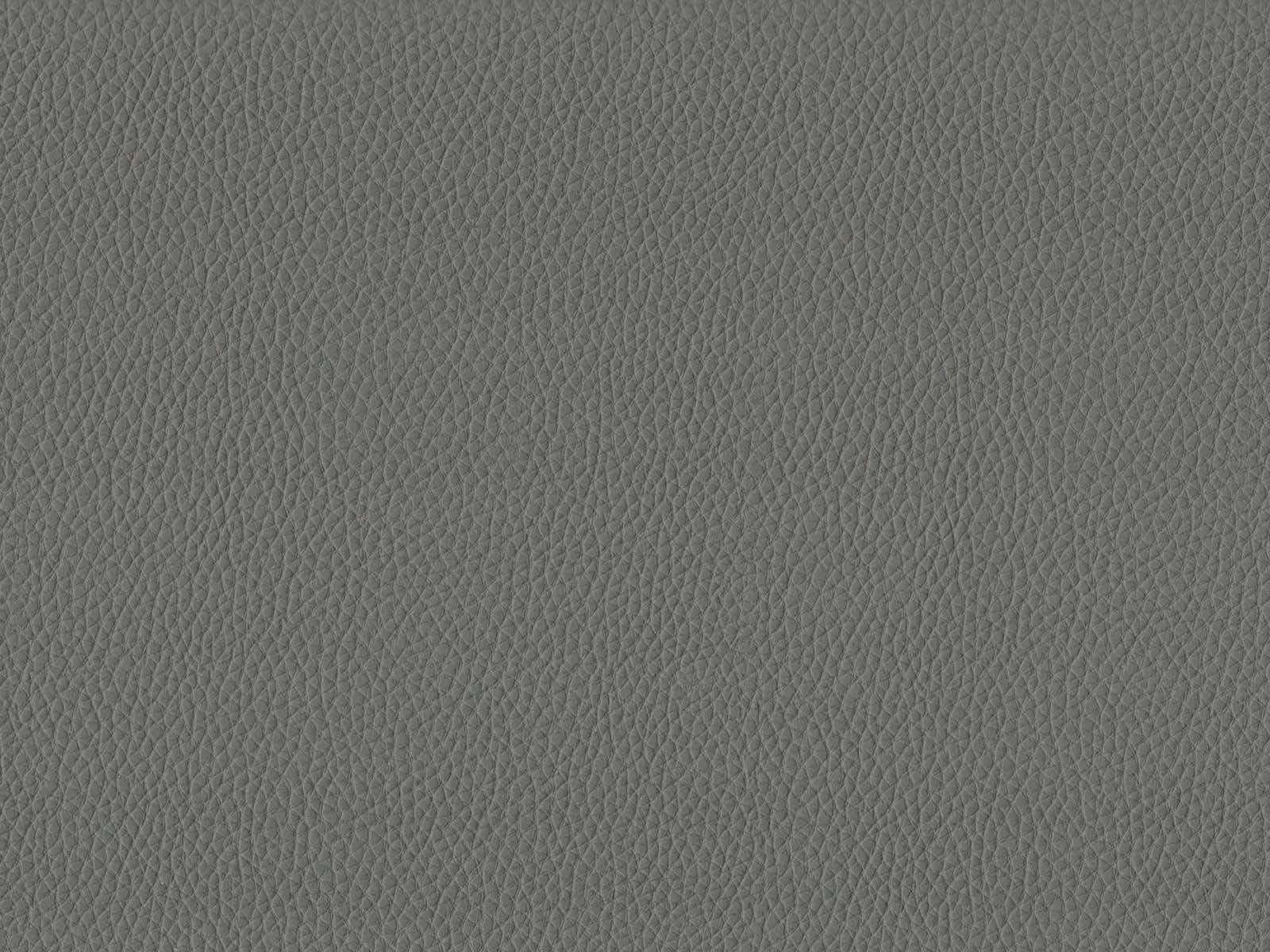 Cool mid-grey faux leather with a finely pebbled, softly textured surface