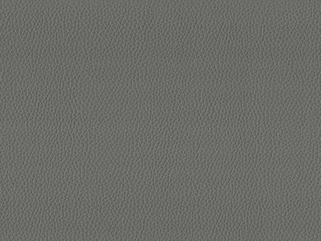 Cool mid-grey faux leather with a finely pebbled, softly textured surface