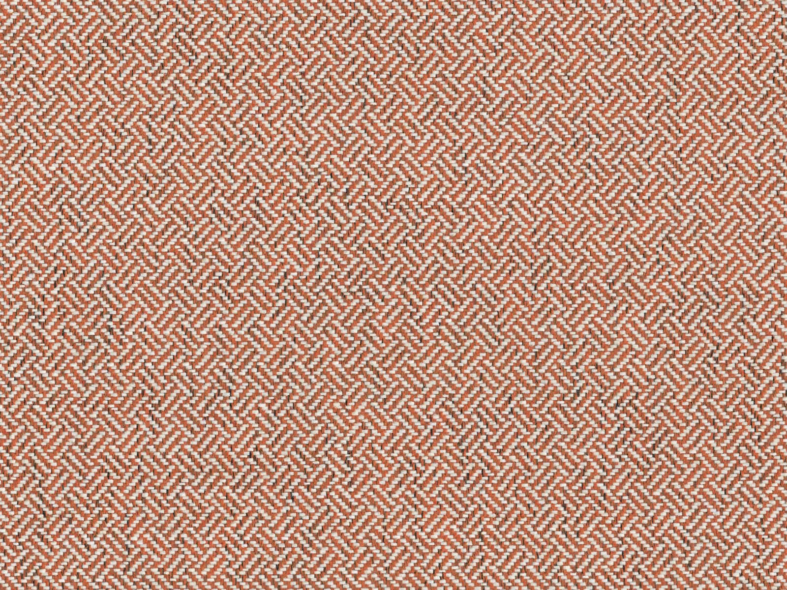 Warm terracotta chenille with cream micro-chevron weave and softly textured surface