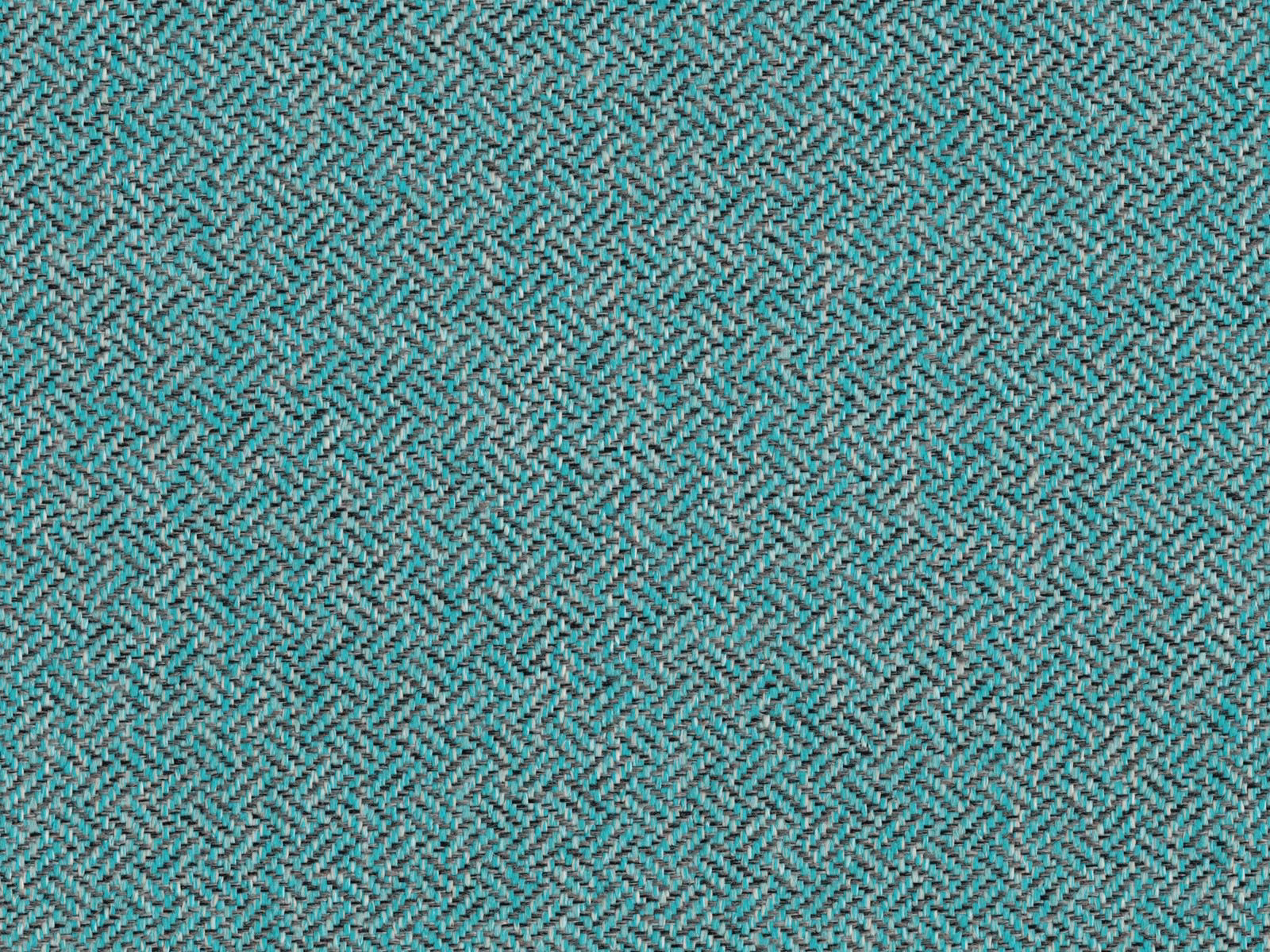 Turquoise chenille with fine charcoal herringbone texture and softly raised weave
