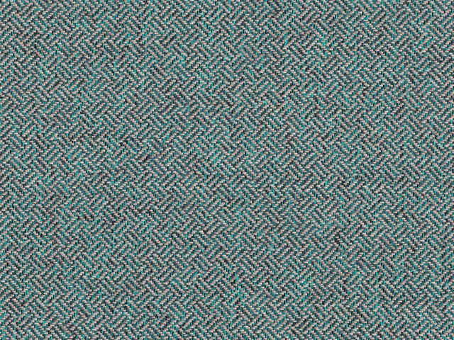 Muted blue-teal and grey chenille with fine broken herringbone texture