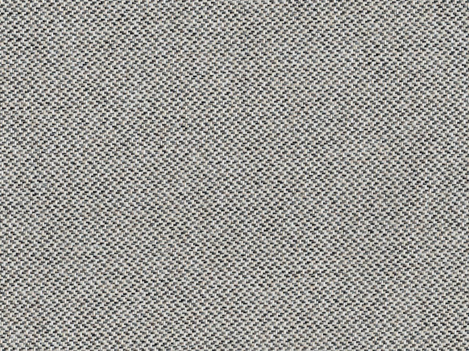Warm grey chenille with tiny charcoal flecks and a close broken-chevron weave