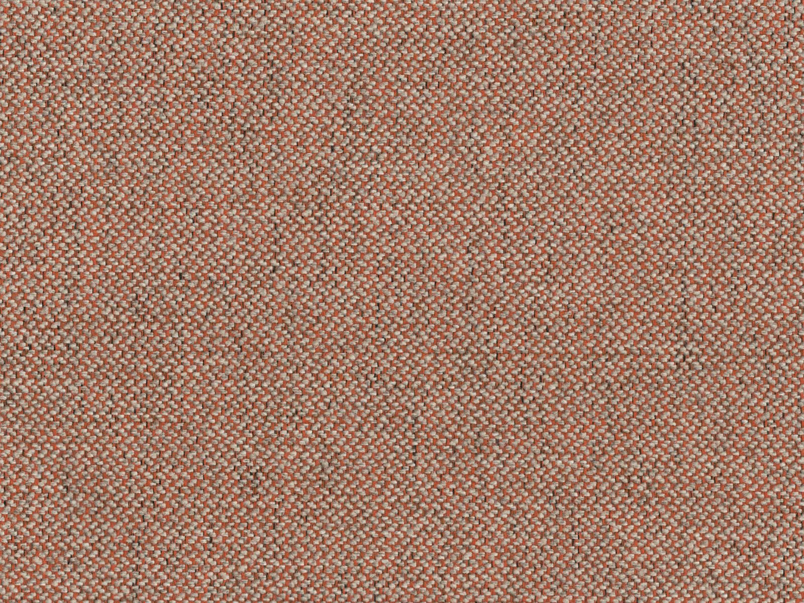 Close-up of dusty terracotta chenille with fine rose and neutral woven flecks