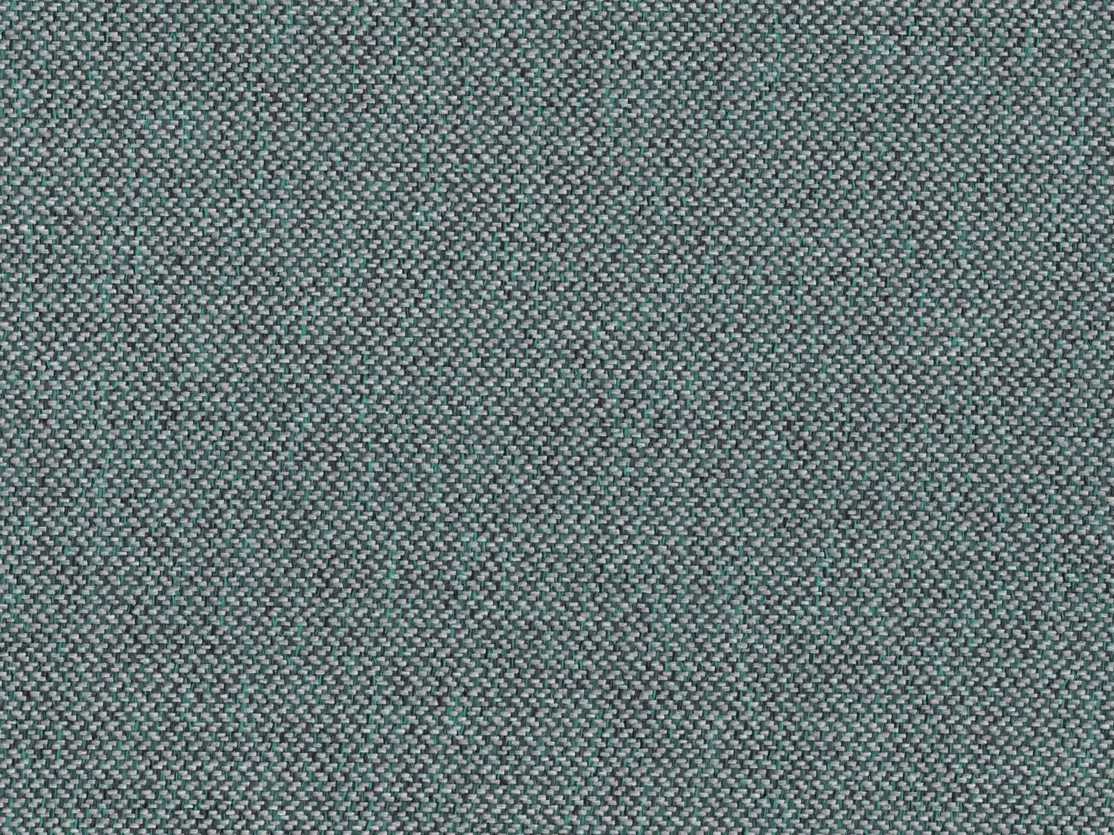 Muted teal chenille with fine grey flecks and a compact tactile weave