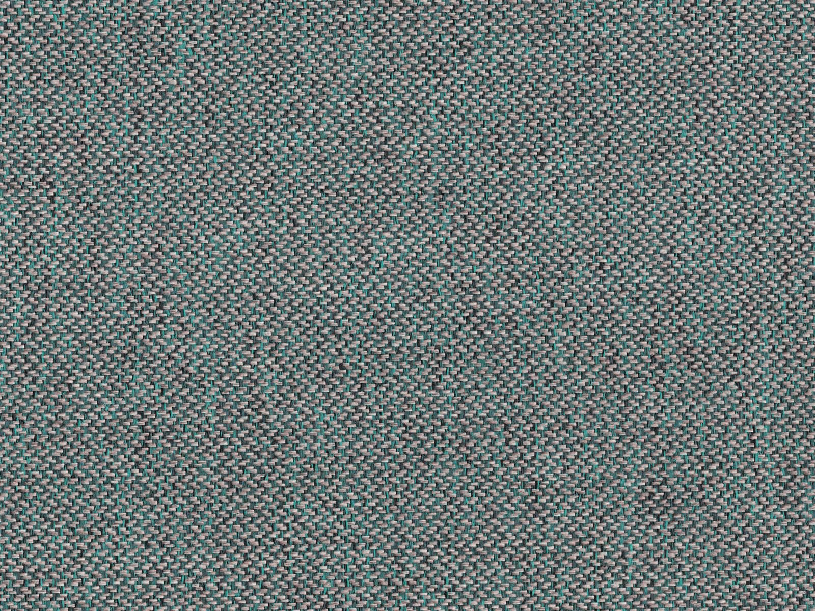 Close-up of muted teal-grey chenille with a finely peppered woven texture