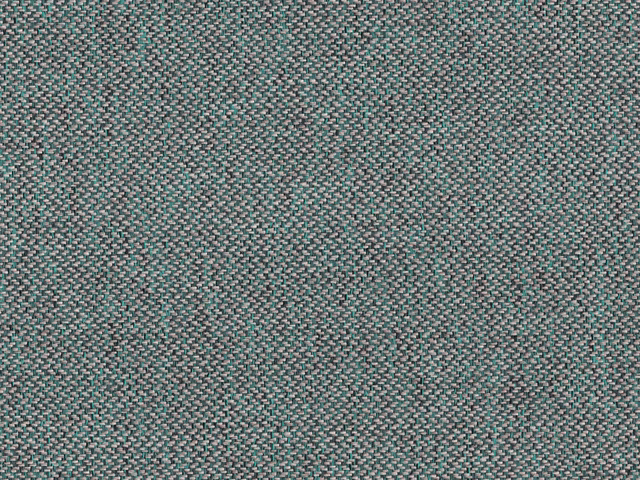 Close-up of muted teal-grey chenille with a finely peppered woven texture